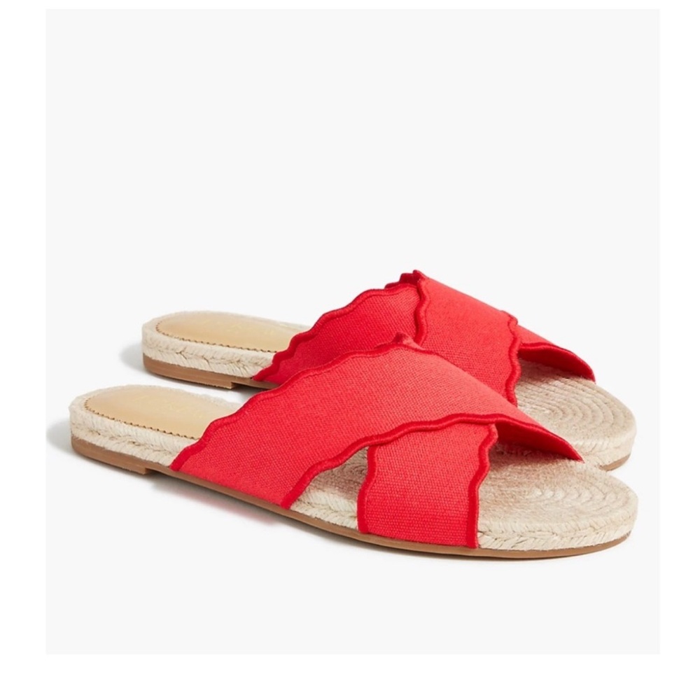 J.Crew Scalloped Slide Sandals